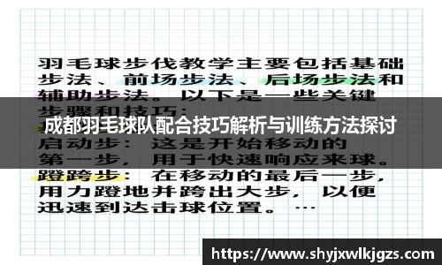成都羽毛球队配合技巧解析与训练方法探讨