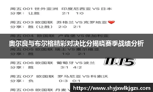 奥尔良与布尔格精彩对决比分揭晓赛季战绩分析